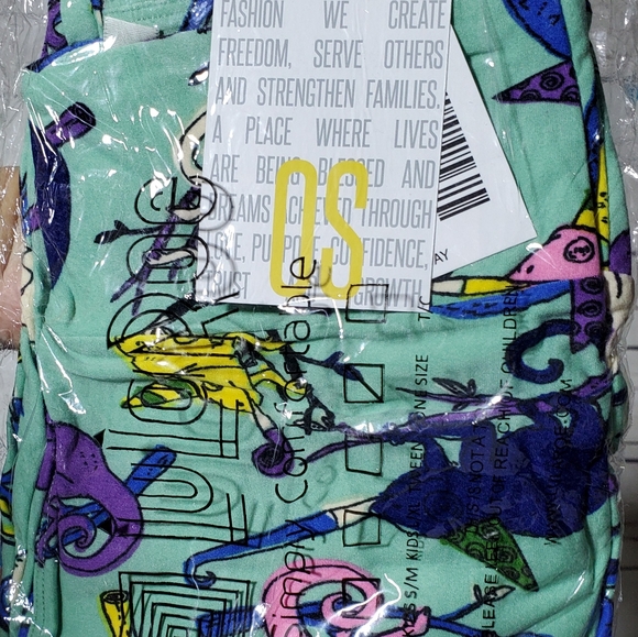 LuLaRoe | OS Leggings One Size Birthday Party Iguana Lizard NEW - Picture 2 of 7